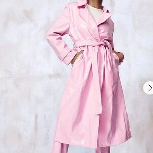 Kourtney Kardashian x Boohoo Pink Trench Coat